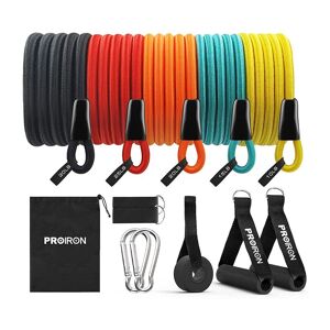 Resistance Band Set with Handles Ankle Straps and Door Anchor - Proiron