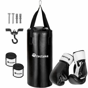 Tectake - Punching bag set - boxing gloves, boxing bag, heavy bag - black