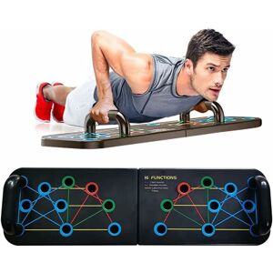 Groofoo - Push up Board,16 in 1, Foldable, with Non-Slip Handle, Multifunctional Home Workout Board for Men and Women, Suitable for Exercise, Home,