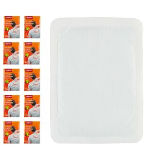 Relaxdays - 10x Heating Pads, Air Activated, 12 Hours Heat, Self-Adhesive Body Warmer, Back, Shoulder, Disposable, White