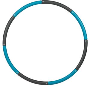 Relaxdays Hula Hoop, Fitness Ring, Sport & Exercise, Ab Movement, Ø 90 cm, Weight Loss, Weighted Trainer, Blue/Grey