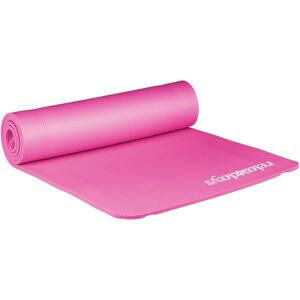 Yoga Mat 180x60 cm, Pilates, Fitness, Stretching, Carrying Strap, Non-slip, Gymnastics, 10 mm, Pink - Relaxdays