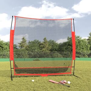 Berkfield Home - Royalton Portable Baseball Net Black and Red 215x107x216 cm Polyester