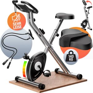 Sportana - Eagle 2 Folding Home Exercise Bike 10 Resistance Level & Fitness Bands