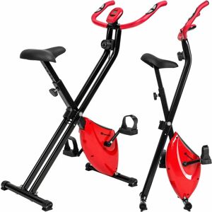 Tectake - Folding Exercise Bike 'FitX' Inc. training computer - Exercise bike, exercise bike, fitness bike - 113 x 41 x 81 cm - black