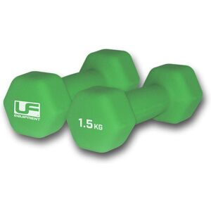 UFE - Urban Fitness Hex Dumbbells - Neoprene Covered (Pair) 2 x 1.5kg - Green - Green