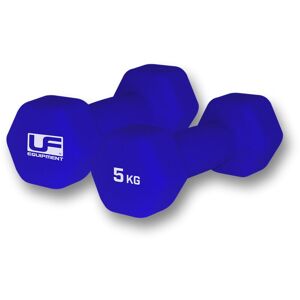 UFE - Urban Fitness Hex Dumbbells - Neoprene Covered (Pair) 2 x 5kg - Blue - Dark blue
