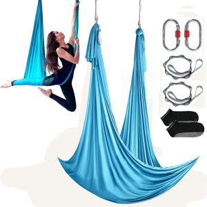 VEVOR Aerial Yoga Hammock & Swing, 5.5 Yards, Aerial Yoga Starter Kit with 100gsm Nylon Fabric, Full Rigging Hardware & Easy Set-up Guide,