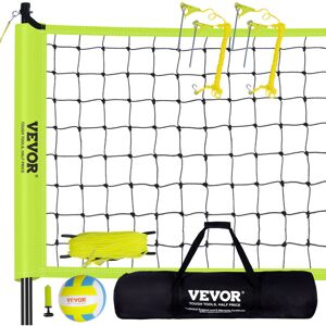 VEVOR Outdoor Portable Volleyball Net System, Adjustable Height Steel Poles, Professional Volleyball Set with pvc Volleyball, Pump, Carrying Bag, Heavy