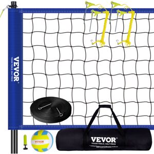 VEVOR Outdoor Portable Volleyball Net System, Adjustable Height Steel Poles, Professional Volleyball Set with pvc Volleyball, Pump, Carrying Bag, Heavy