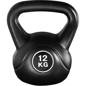 Yaheetech - 12kg Coated Kettlebells hdpe Kettle Bells Heavy Weight Kettlebells for Home Gym Fitness Black - black