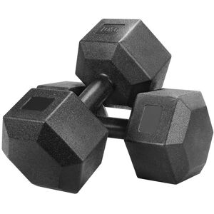 10kg x2 Portable Hand Weights Set, 2 x 10kg Dumbbells Sporting Training Hand Weights,Black - Yaheetech