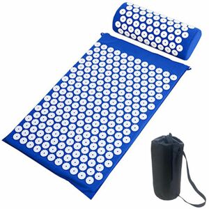 Alwaysh - Yoga Acupressure Mat and Pillow Set with Bag, Massage Acupuncture Mat - Naturally Relax Back, Neck and Foot Muscles - Stress and Pain