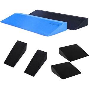 Woosien - Yoga foam wedge eva foam stretch slant boards yoga block improve lower leg strength for exercise gym fitness aid tools 2pcs type2 black