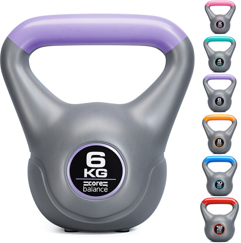 CORE BALANCE Vinyl Kettlebell - 6kg - Multi Coloured