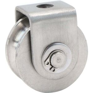 YMYNY Fliti Single Pulley, Stainless Steel Cable Pulley, Lifting Pulley, Climbing Pulley, Loading Pulley, Lifting Pulley, Capacity 30kg - 1 Piece, Silver