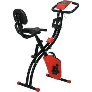 Homcom - 2-In-1 Upright Exercise Bike 8-Level Adjustable with Pulse Sensor Wine Red