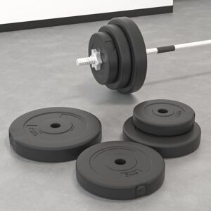 vidaXL Weight Plates 30kg Cement Floor Friendly - Weight Plates vidaXL Weight Plates 30kg Cement Floor Friendly - Weight Plates