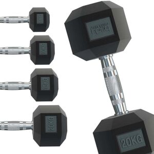 Body Revolution - 30034 - Weights - Hexagon Dumbbells 25kg Black - Size One Body Revolution - 30034 - Weights - Hexagon Dumbbells 25kg Black - Size One