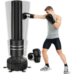 Costway - Freestanding Punching Bag 71' Boxing Bag with 25 Suction Cups-Black Costway - Freestanding Punching Bag 71' Boxing Bag with 25 Suction Cups-Black