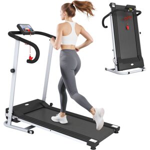Homcom - 1-10Km/h Folding Treadmill Home Running Fitness Machine Silver Homcom - 1-10Km/h Folding Treadmill Home Running Fitness Machine Silver