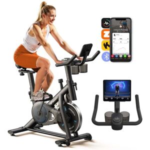 MERACH Fitness Bike Exercise Bike with LCD Monitor, Quiet Bike for at Home, Adjustable Resistance, App Included, Up to 122 Kg MERACH Fitness Bike Exercise Bike with LCD Monitor, Quiet Bike for at Home, Adjustable Resistance, App Included, Up to 122 Kg