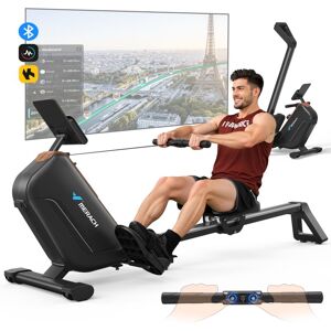 MERACH Quiet Magnetic Rowing Machines for Home, with LCD display, 16-Level Resistance, App Intelligent Monitoring, 350lbs Load Capacity, Easy Storage MERACH Quiet Magnetic Rowing Machines for Home, with LCD display, 16-Level Resistance, App Intelligent Monitoring, 350lbs Load Capacity, Easy Storage