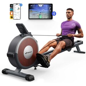 MERACH Rowing Machine for Home, Magnetic Rower with 16 Levels of Quiet Resistance, Dual Slide Rails, MAX 158 kg, Compatible Kinomap/Zwift/Merach-APP MERACH Rowing Machine for Home, Magnetic Rower with 16 Levels of Quiet Resistance, Dual Slide Rails, MAX 158 kg, Compatible Kinomap/Zwift/Merach-APP