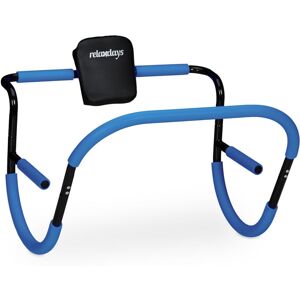 Abdominal Trainer, for Core Muscles, HxWxD: 68.5x69x65 cm, Effective Home Abs Workout, Sit-Ups, Blue/Black - Relaxdays Abdominal Trainer, for Core Muscles, HxWxD: 68.5x69x65 cm, Effective Home Abs Workout, Sit-Ups, Blue/Black - Relaxdays
