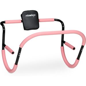Relaxdays Abdominal Trainer, for Core Muscles, HxWxD: 68.5x69x65 cm, Effective Home Abs Workout, Sit-Ups, Pink/Black Relaxdays Abdominal Trainer, for Core Muscles, HxWxD: 68.5x69x65 cm, Effective Home Abs Workout, Sit-Ups, Pink/Black
