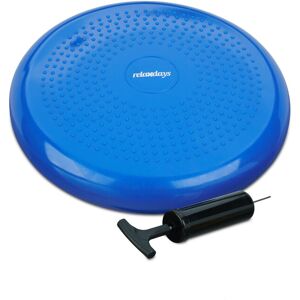 Relaxdays - Balance Disc, 33 cm Stability Wobble Cushion with Air Pump, Balance Pillow with Nubs, Fitness Board, Blue Relaxdays - Balance Disc, 33 cm Stability Wobble Cushion with Air Pump, Balance Pillow with Nubs, Fitness Board, Blue