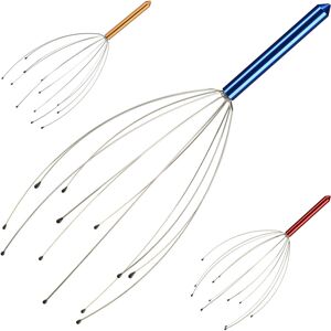 24x Head Massager in Set Head Massage Spider Head Scraper 12 Outriggers Head Scraping Device, Blue - Relaxdays 24x Head Massager in Set Head Massage Spider Head Scraper 12 Outriggers Head Scraping Device, Blue - Relaxdays