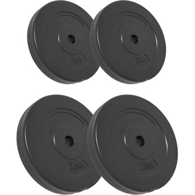 vidaXL 30kg Cement Weight Plates - Weight Plates vidaXL 30kg Cement Weight Plates - Weight Plates