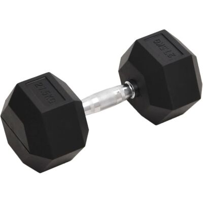 vidaXL 27.5 kg Cast Iron Hex Dumbbell - Fitness Equipment vidaXL 27.5 kg Cast Iron Hex Dumbbell - Fitness Equipment