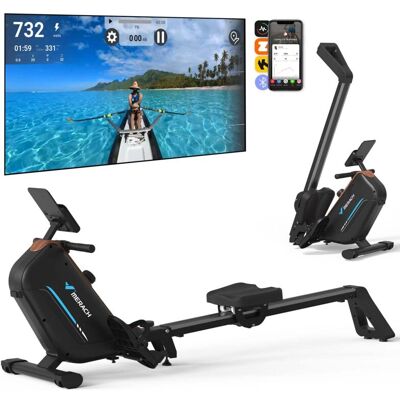 MERACH Foldable Home Rowing Machine with 16-Level Smart Handle Resistance Adjustment, Powerful Electromagnetic System, and 130cm Extended Rails (Foldable) MERACH Foldable Home Rowing Machine with 16-Level Smart Handle Resistance Adjustment, Powerful Electromagnetic System, and 130cm Extended Rails (Foldable)