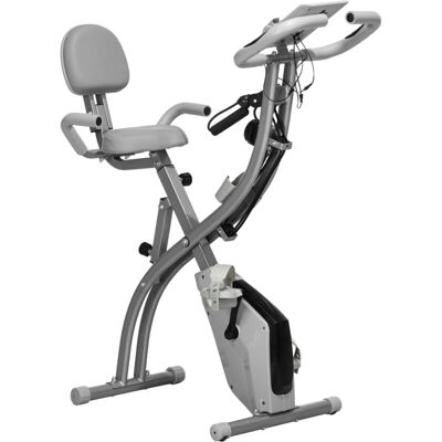 HOMCOM Grey 2-In-1 Upright Exercise Bike - Fitness Equipment HOMCOM Grey 2-In-1 Upright Exercise Bike - Fitness Equipment