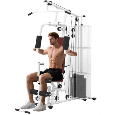 HOMCOM White Multifunction Home Gym - Weight Training Station HOMCOM White Multifunction Home Gym - Weight Training Station