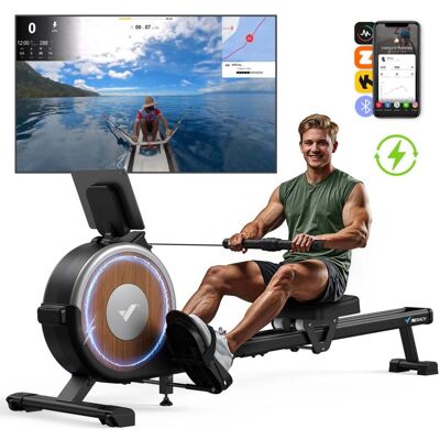 MERACH Rowing Machine for Home Gym, Eco-Magnetic Rower with 16 Levels of Quiet Resistance, Dual Slide Rails, App Compatible, MAX 160kg/350lbs MERACH Rowing Machine for Home Gym, Eco-Magnetic Rower with 16 Levels of Quiet Resistance, Dual Slide Rails, App Compatible, MAX 160kg/350lbs