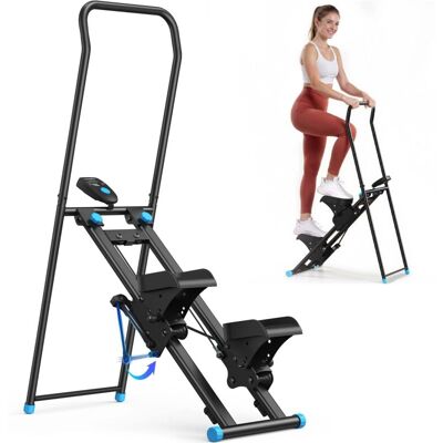MERACH Stair Stepper for Home Exercise & Rehabilitation, Portable Cross Trainer Stepper with LCD & Adjustable resistance, Foldable, Max 136kg MERACH Stair Stepper for Home Exercise & Rehabilitation, Portable Cross Trainer Stepper with LCD & Adjustable resistance, Foldable, Max 136kg