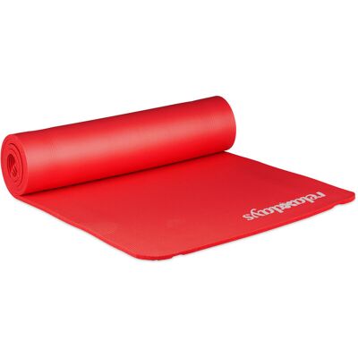 Relaxdays Yoga Mat - 60x180cm, 1cm Thick, Red - Yoga Mat Relaxdays Yoga Mat - 60x180cm, 1cm Thick, Red - Yoga Mat