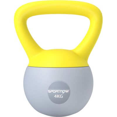 SPORTNOW - 4KG - Yellow - Grey - Kettlebell SPORTNOW - 4KG - Yellow - Grey - Kettlebell