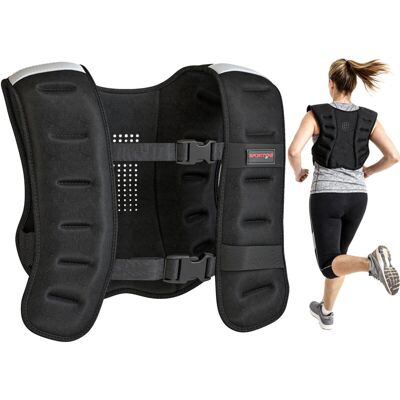 SPORTNOW 5kg Weighted Vest with Adjustable Straps and Reflective Strips SPORTNOW 5kg Weighted Vest with Adjustable Straps and Reflective Strips