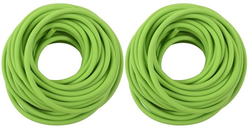 Tlily - 2X Rubber Resistance Band Exercise Tubes Catapult Nickname - Elastic Stones, Green 10M