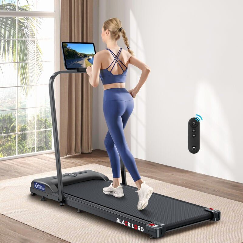 Black Lord - Treadmill Electric Walking Pad Home Office Gym Fitness Foldable - Black