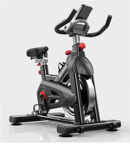 Fit4you - Exercise Bike Indoor Cycling Home Gym Workout Cardio Fitness lcd Monitor Black