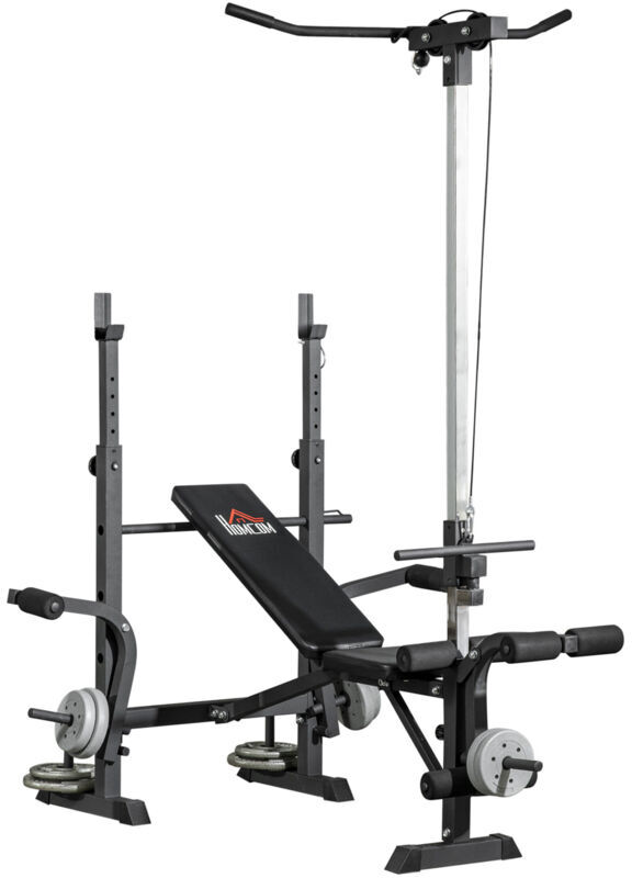 Homcom - Adjustable Weight Bench Multifunction Full Body Workout Bench