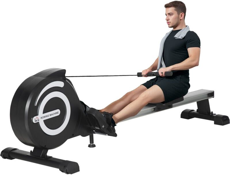 Homcom - Fitness Adjustable Magnetic Rowing Machine Rower w/ lcd Digital Monitor