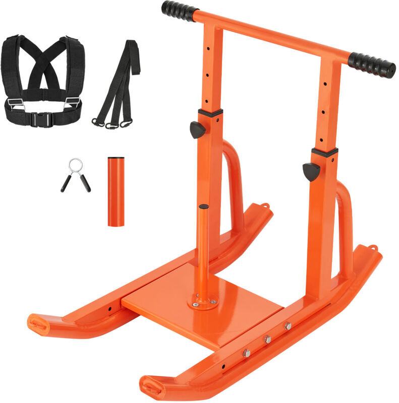 Mophorn Steel Weight Sled for Fitness Training, Adjustable Height Handle, Athletic Exercise Equipment for Speed and Strength, Compatible with 25/51