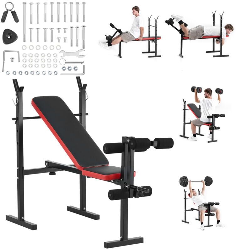 Mophorn Weight Bench, 380lbs Multi-Functional Adjustable, Sit up Bench Flat Bench for Home Gym Full Body Workout