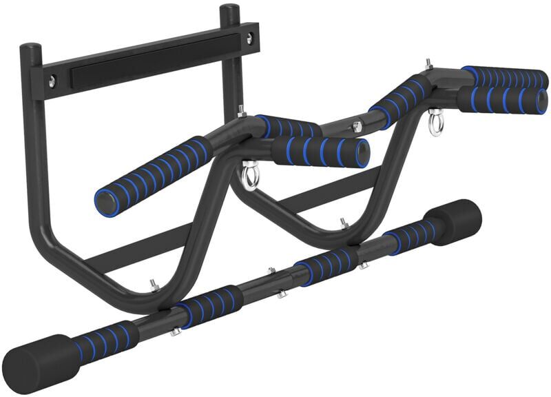 Sportnow - Multi-Grip Pull Up Bar, Chin Up Bar Doorway with Non-Slip Grips